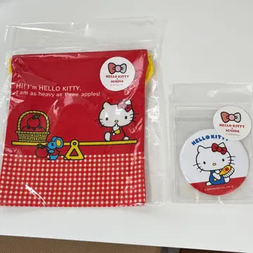 HELLO KITTY 3COINS 복조리 거울 세트