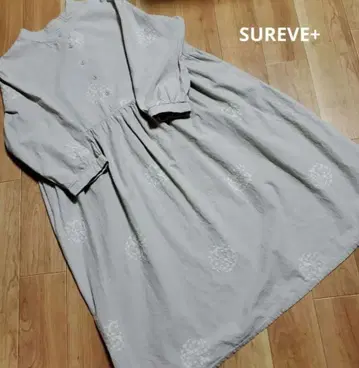 SUREVE+ 자수 코튼 원피스 3L 아이보리