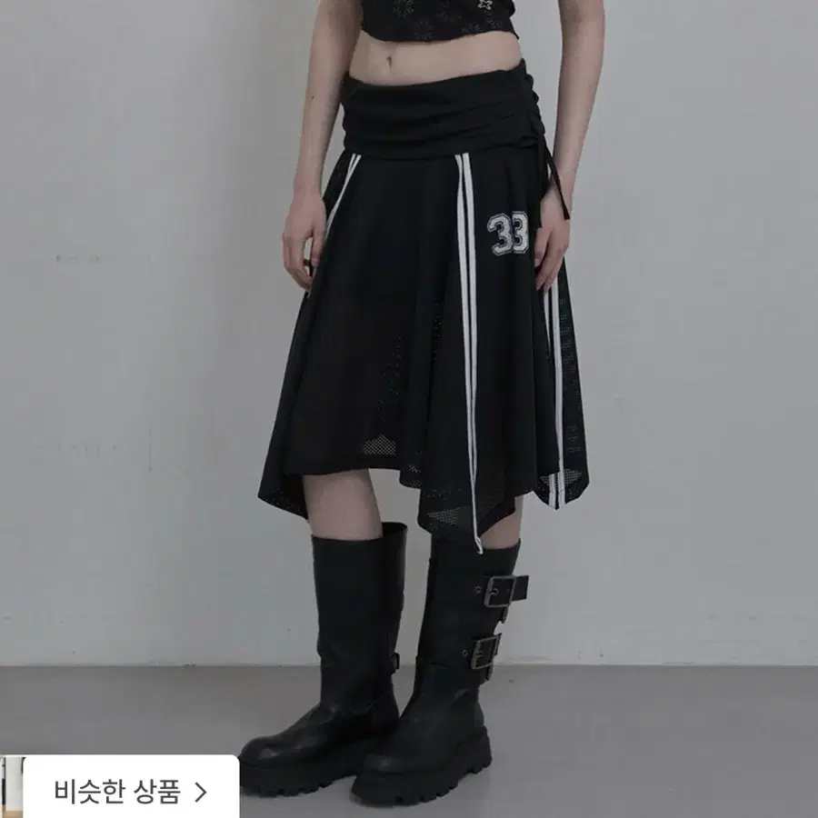 셋업이엑스이 33 스포티 스커트 블랙