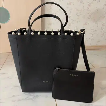 TOCCA 펄 장식 2WAY 숄더백 블랙