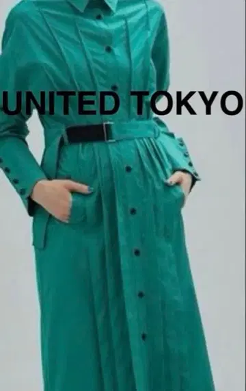 UNITED TOKYO 롱 원피스 그린 사이즈 2
