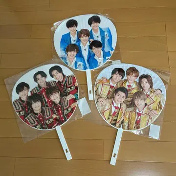 새상품 킹프리 카우콘 부채 3장 세트 집합 King & Prince