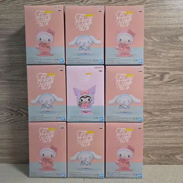 산리오 캐릭터즈 Fluffy Puffy 피규어 9세트