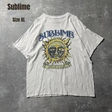 Sublime 서브라임 티셔츠 구제 의류 y2k L 사이즈 화이트