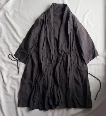 nest robe / 네스트로브 카슈쿨 먹색 겉옷 프론트 오픈 린넨