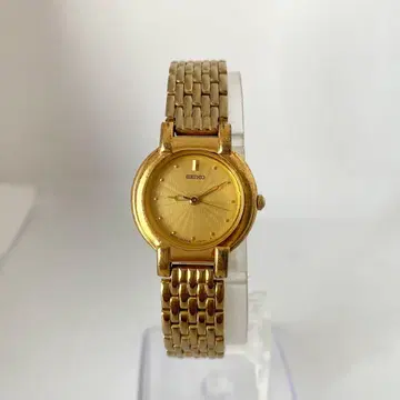 작동 SEIKO 손목시계 라운드 골드 빈티지 3침
