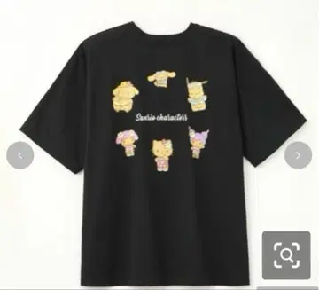 새상품 Sanrio characters 반팔T셔츠 블랙