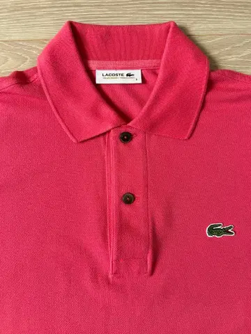 LACOSTE 라코스테 L1212 피케 셔츠 핑크 사이즈 3 일본제