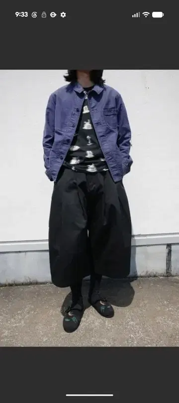 SHINYA kozuka 업사이클드 배기 쇼츠
