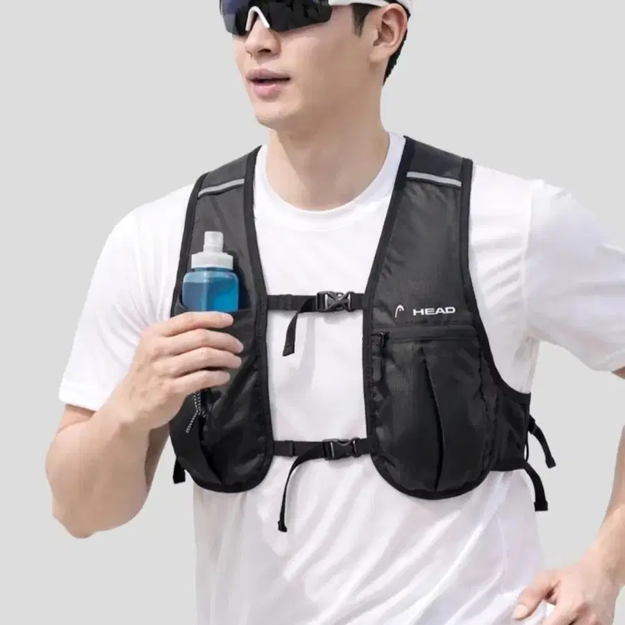 다이소  HEAD 스포츠 러닝 조끼 블랙
