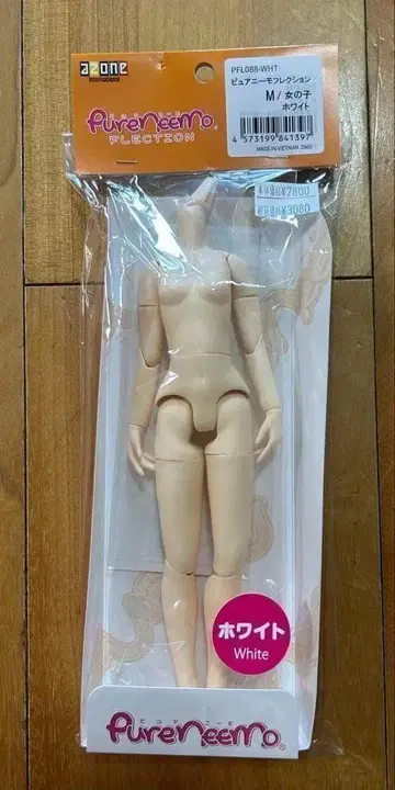 퓨어니모 프렉션 M 화이트 여아 인형 미사용 새상품 백색