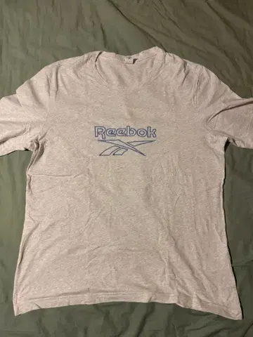 Reebok 리복 로고 자수 티셔츠 그레이