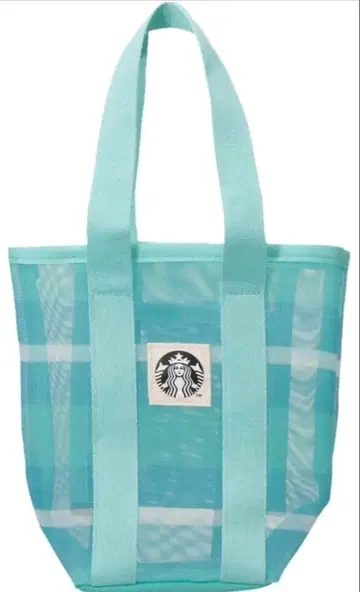 Starbucks 메쉬 토트백 라이트 블루