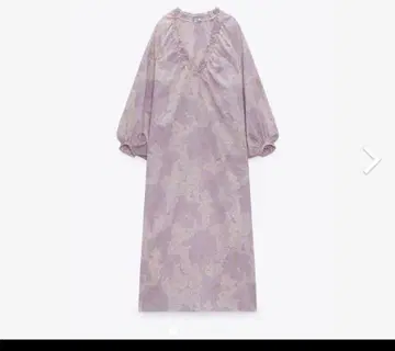 ZARA 롱 원피스 꽃무늬 퍼플