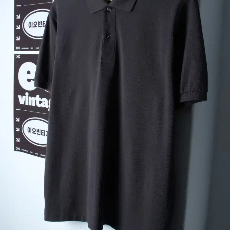 (2XL) 탑텐 반팔 카라 티셔츠 빅사이즈 차콜 무지 기본-H35310