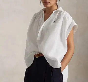 랄프 로렌 POLO 폴로 랄프로렌 린넨 프렌치 셔츠 블라우스 마 M