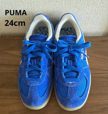 새상품급 PUMA PALERMO VINTAGE 블루 24cm
