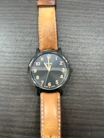TIMEX 타이맥스 손목시계 가죽 벨트 블랙 x 브라운 [정크제품]