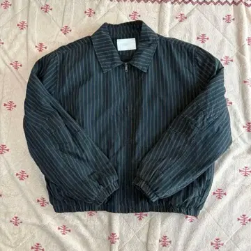 ZARA 스트라이프 패턴 집업 블루종 XL