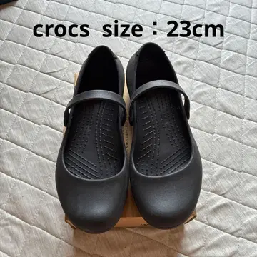Crocs 플랫슈즈 블랙 23cm