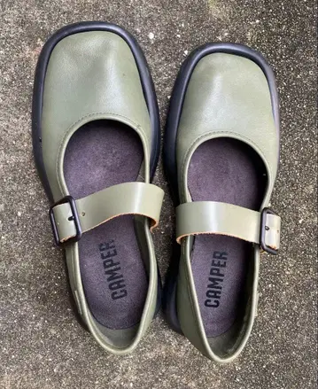 CAMPER 캠퍼 메리제인 카키 38