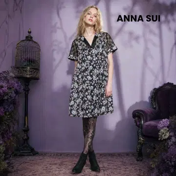 ANNA SUI 안나수이 원피스 플라워 꽃무늬 시어 미국제