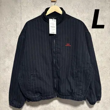 ZARA 자수 스트라이프 데님 자켓 L