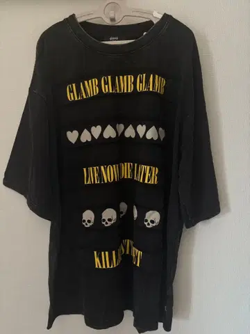 [ 미사용 새상품 ] glamb THE BLUE HEARTS 티셔츠 M