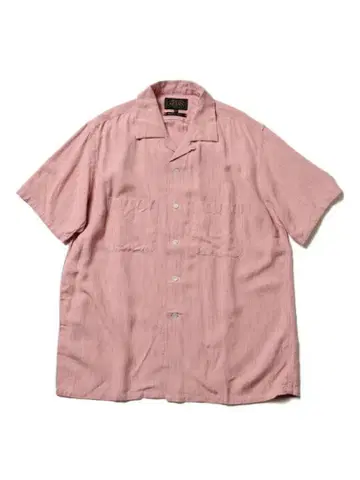 BEAMS PLUS / 슬라브얀 반팔 오픈 카라 셔츠 사이즈 L