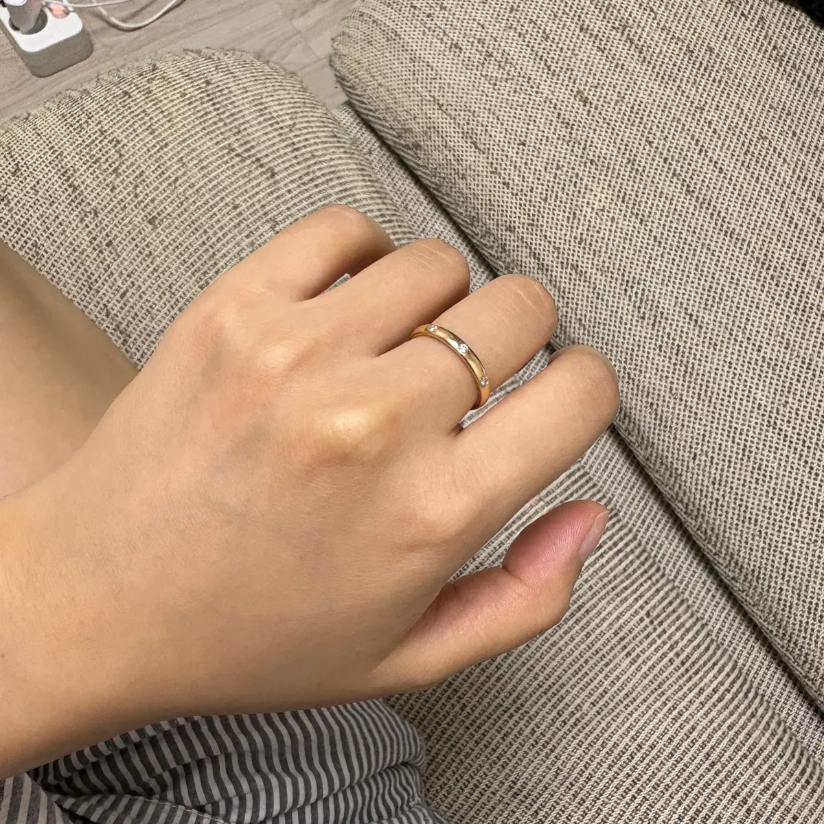 반클리프 아펠 18K 핑크골드 땅드레망 에또 왈 반지3P 49호
