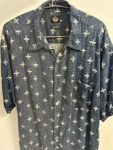 DOCKERS 올 패턴 반팔 셔츠 XL 네이비
