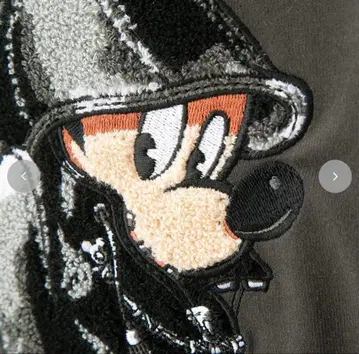 킹덤하츠 왕 미키 T셔츠 3L 자수 블랙 Disney