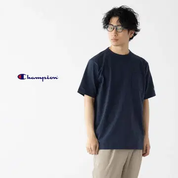 새상품 XL 사이즈 일본 정품 Champion USA제 반팔 포켓 T셔츠