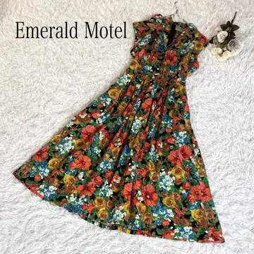 Emerald Motel 롱 원피스 플라워 프린트 슬리브리스