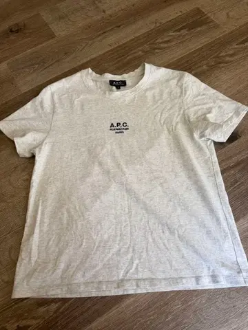 A.P.C. 로고 자수 티셔츠 그레이 S 사이즈