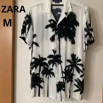 ZARA MAN 야자수 패턴 하와이안 셔츠 반팔