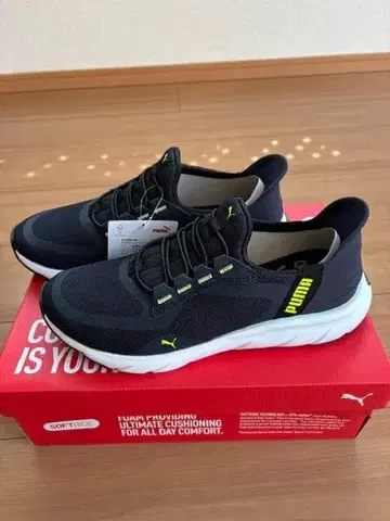 PUMA SOFTRIDE 러닝화 블랙 25.5cm