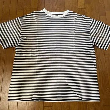 BEAMS 보더 T셔츠 블랙 x 화이트 L