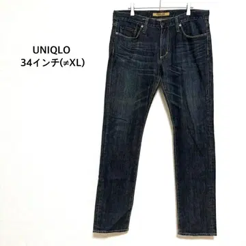 UNIQLO 유니클로 스키니 데님 XL 상당 인디고 캐주얼 남성용