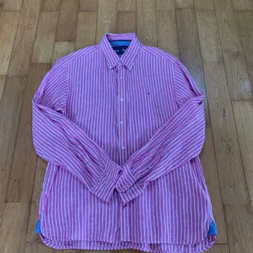 Tommy Hilfiger 프리미엄 린넨 스트라이프 셔츠 XL