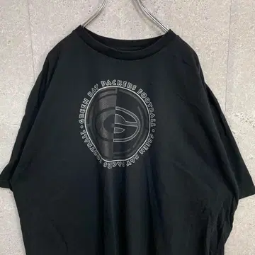 그린베이 패커스 NFL 팀 로고 블랙 티셔츠 2XL