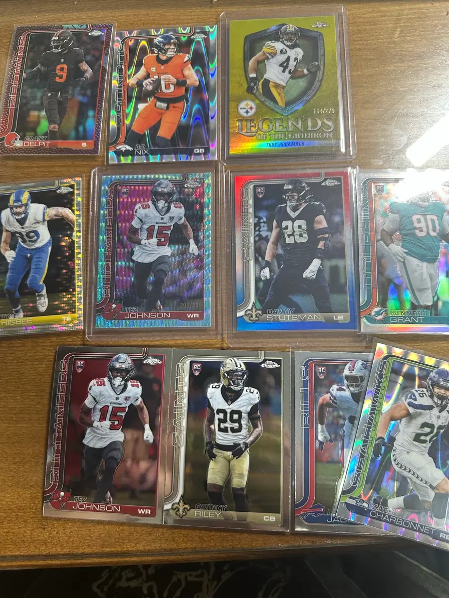2025 topps chrome nfl 루키,한정카드