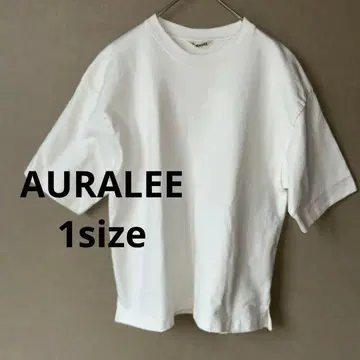 새상품급 AURALEE STAND UP TEE 화이트 1 티셔츠