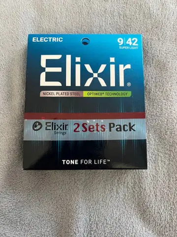 Elixir 일렉 기타 줄 9-42 Super Light 2개 팩