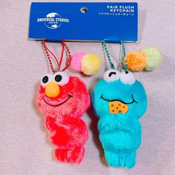 USJ 세서미 스트릿 마스코트 스트랩 엘모 쿠키 몬스터