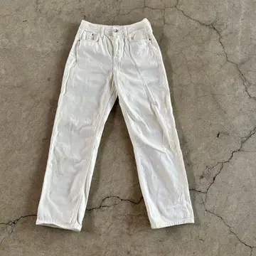 ZARA swag drip 화이트 데님 스트레이트 팬츠