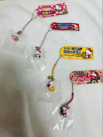 지역 한정 키티 스트랩 4종 세트 헬로키티 Hello kitty