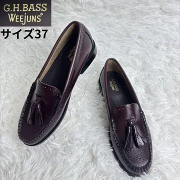[미사용] G.H.BASS 태슬 로퍼 와인 레드 37 24cm