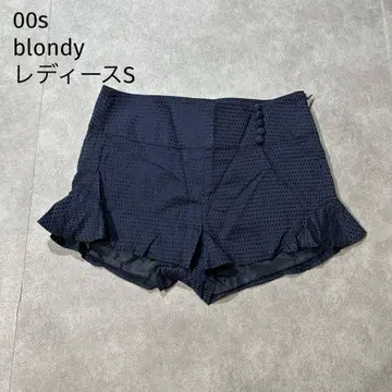 정가 15540엔 미사용품 blondy 도트 무늬 숏팬츠 일본제 네이비 S