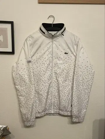 LACOSTE 라코스테 나일론 자켓 화이트 올 패턴